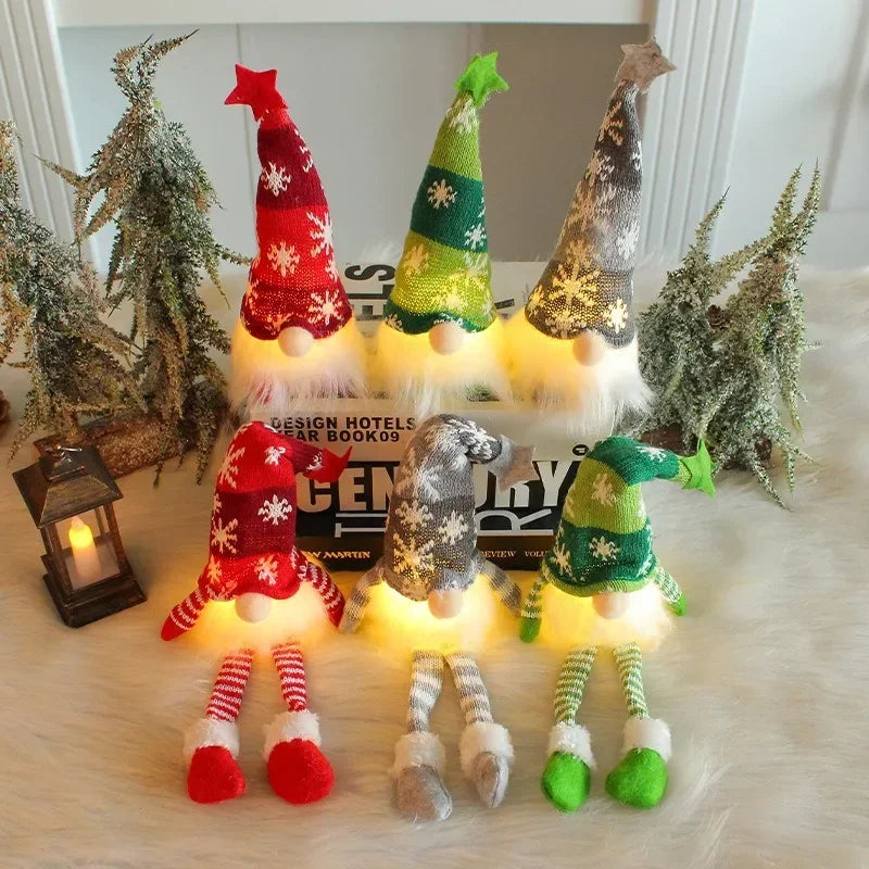 Christmas LED Gnome Plush Ornaments